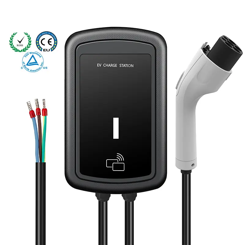 Waterproof App Control Single Phase 7KW GB/T Wall-mounted EV Charging Station