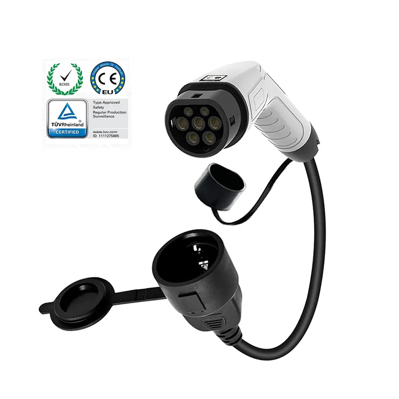 V2L Outdoor Camping Power Cord Single Socket Single Phase Type 2 EV Discharging Equipment