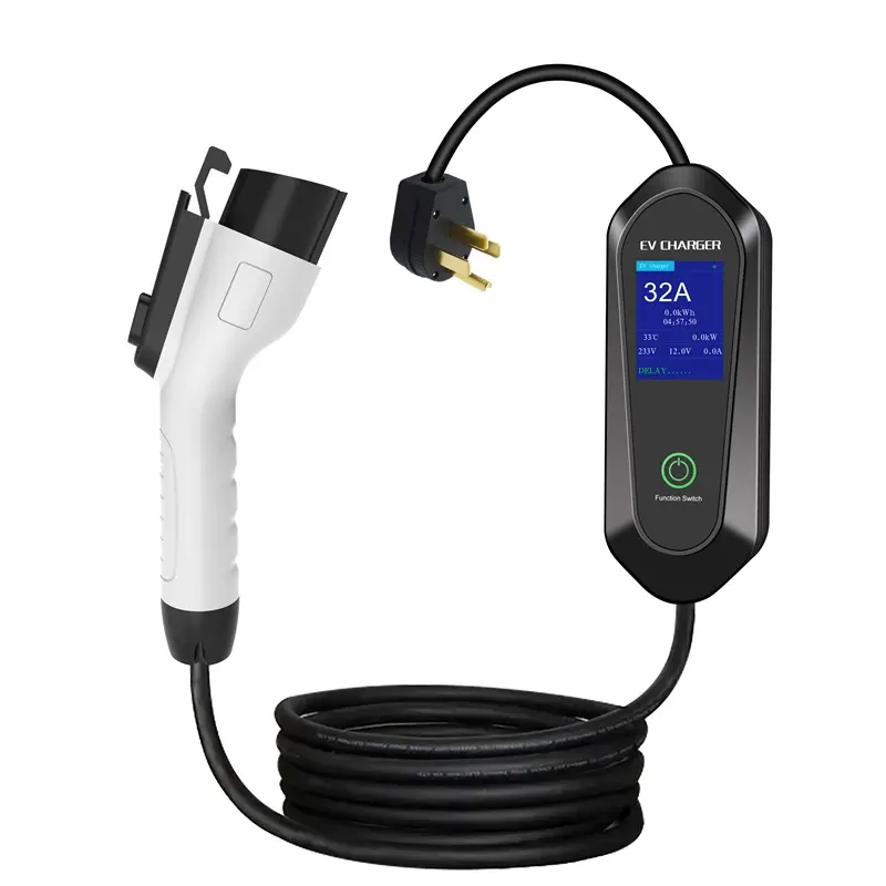 Type 2 Portable EV Charger 32A Current Adj...
