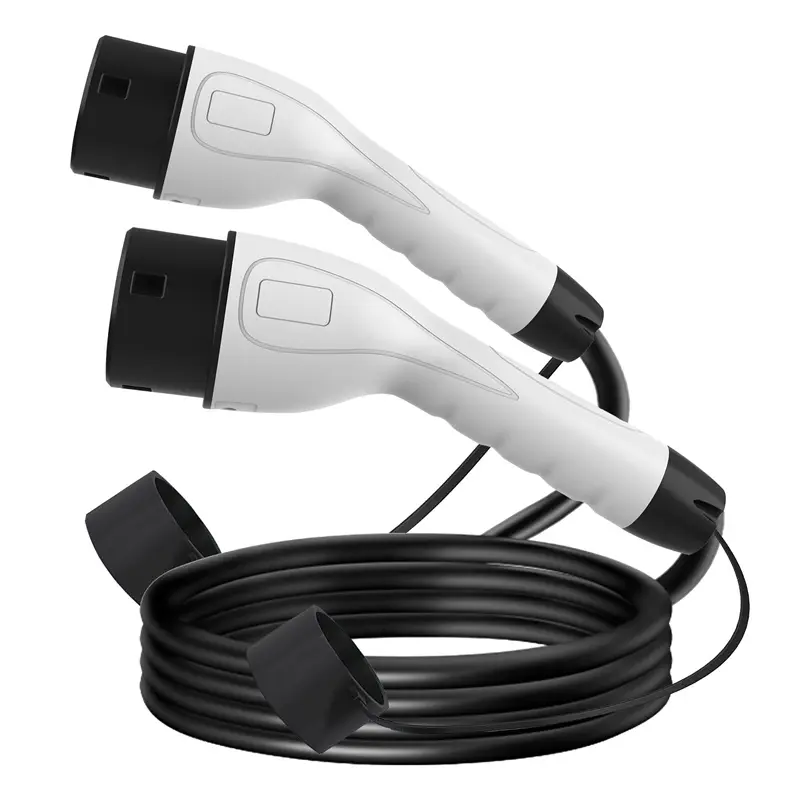 Type 2 Portable EV Charger 32A Current Adjustable with CEE EU UK power plug adapter