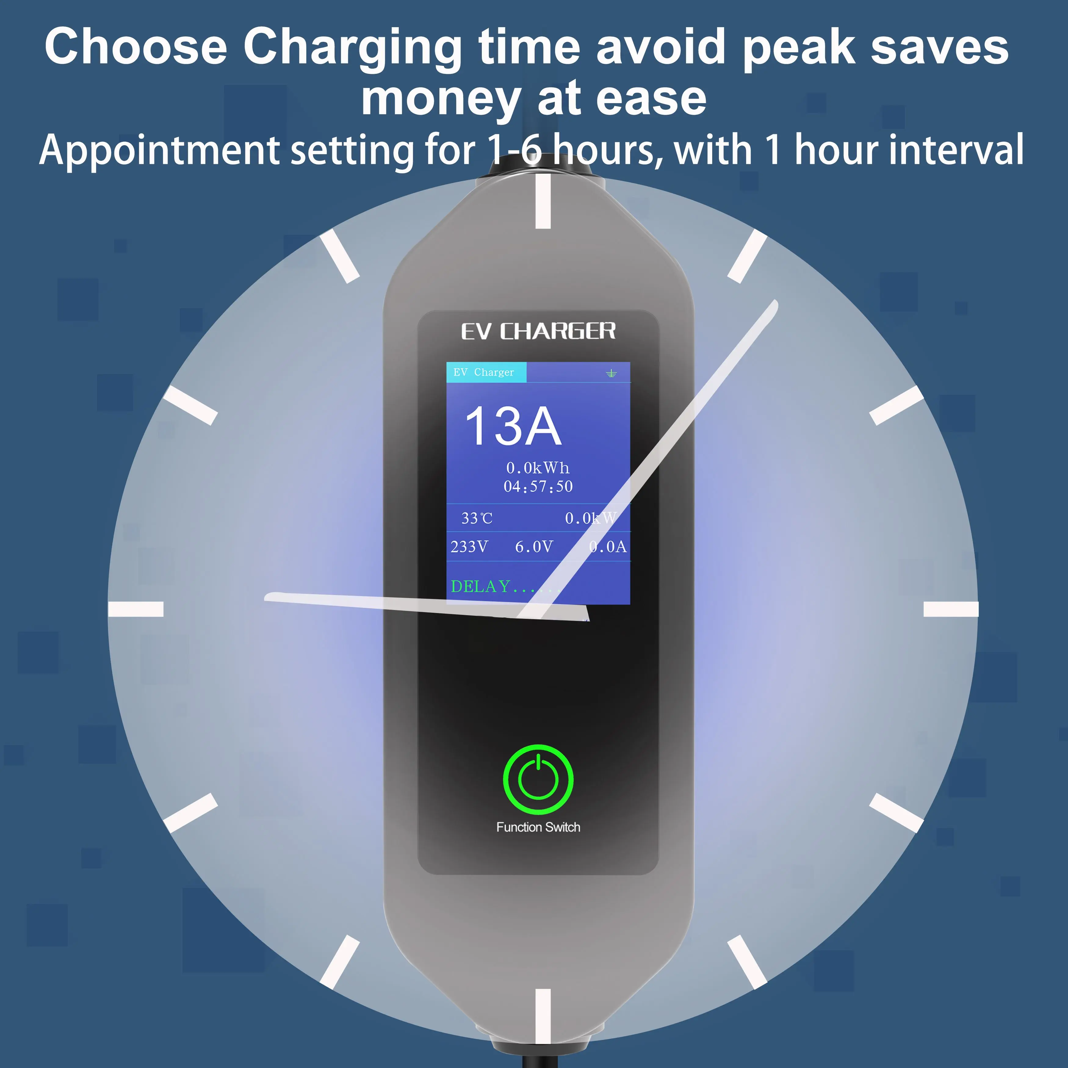 RTFLY GB/T 5M Adjustable Current Portable EV Charger