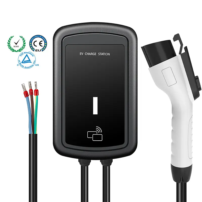 App Control or Swipe Card Start Single Phase 7KW Type 1 Wall-mounted EV Charging Station