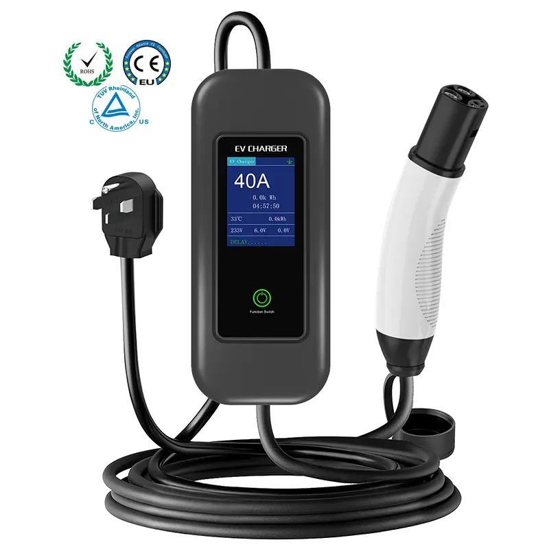 Home Essential Single Phase 40A 9.6KW Tesla Portable EV Charger