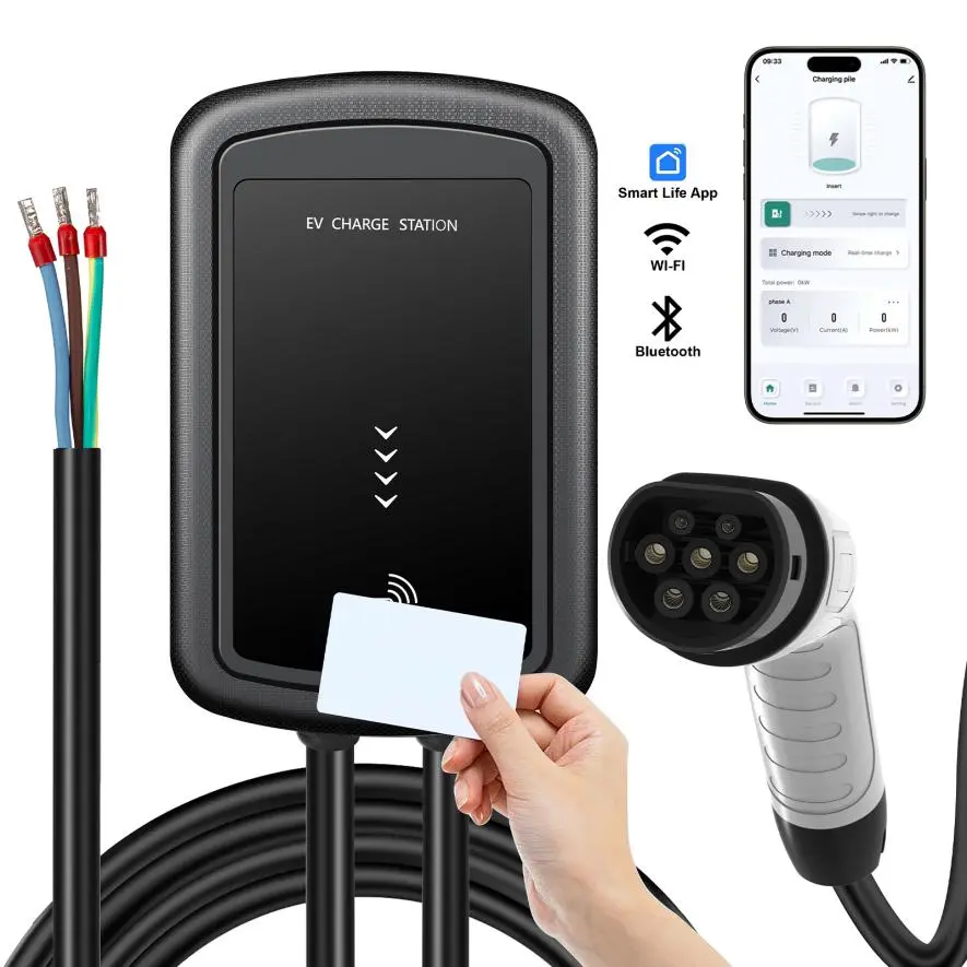 EV Charger Smart App with 32A 7kW Home Charging Station